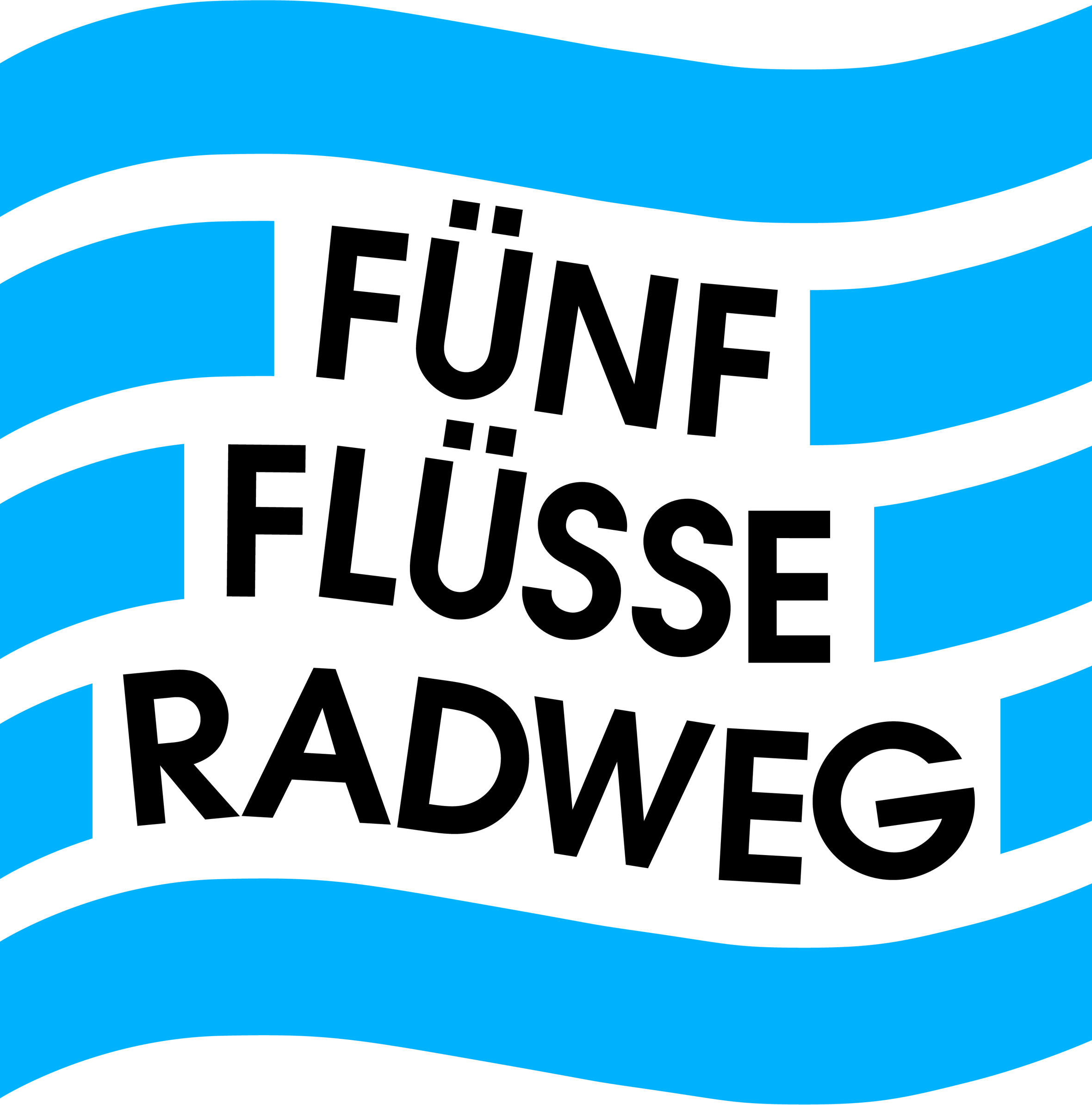 Logo Fünf-Flüsse-Radweg Logo des Fünf-Flüsse-Radweges